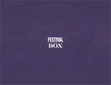 Tablet Screenshot of festivalinabox.co.uk